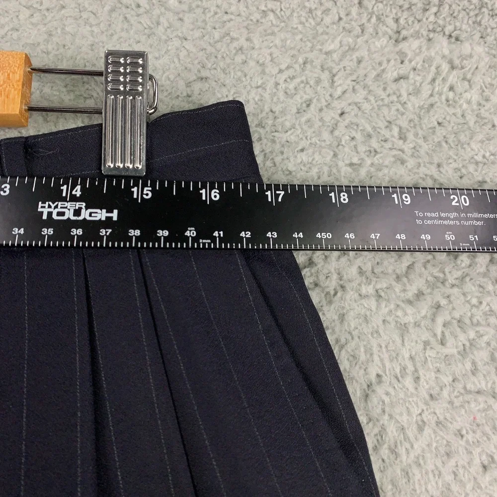 Canali Dress Pants Mens IT 54 US 33x28 Navy Pinstriped Wool Pleated Cuffed Italy